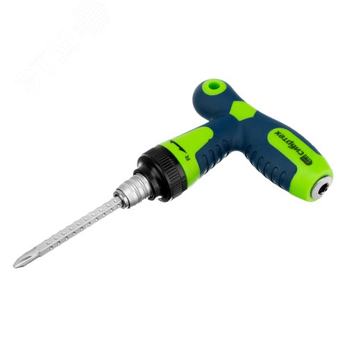 Изображение товара Отвертка-реверс комбинированная, PH2/SL6, CrV, 2к рукоятка (шт)