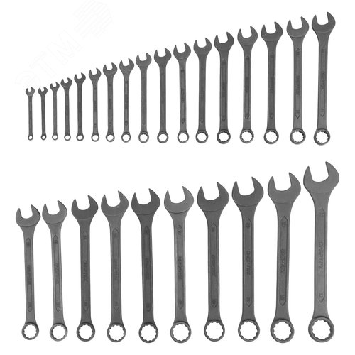 Набор ключей комбинированных, 5,5 - 32 мм, 27 шт., CrV, фосфатированные - фото 2