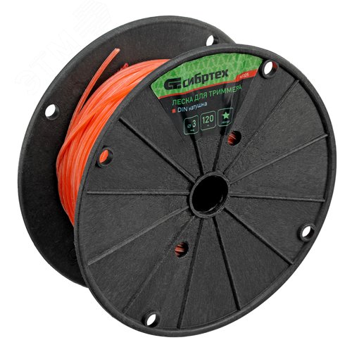Изображение товара Леска для триммера звезда, на DIN катушке, 3,0 мм х 120 м, Россия (шт)