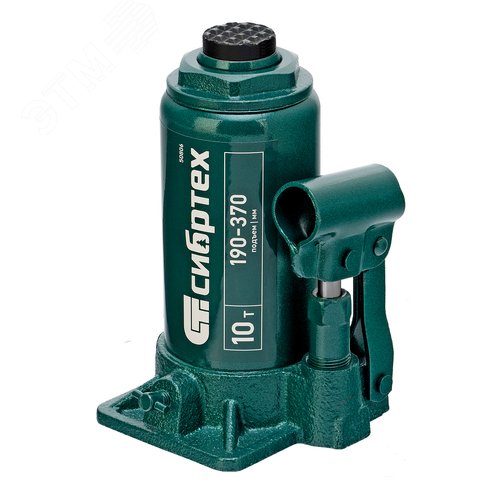 Домкрат гидравлический бутылочный, 10 т, 190-370 мм - фото 2
