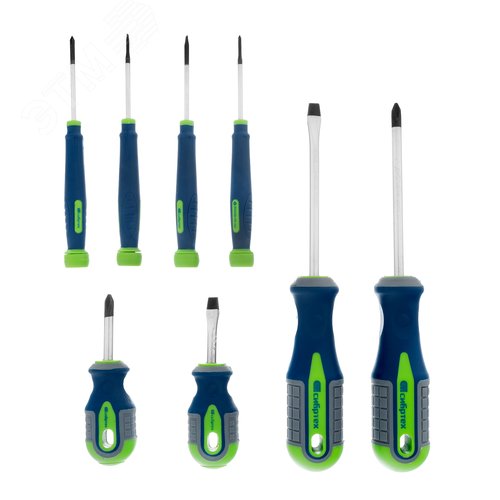 Изображение товара Набор отверток, 8 шт., PH + SL, CrV, 3к рукоятка (шт)