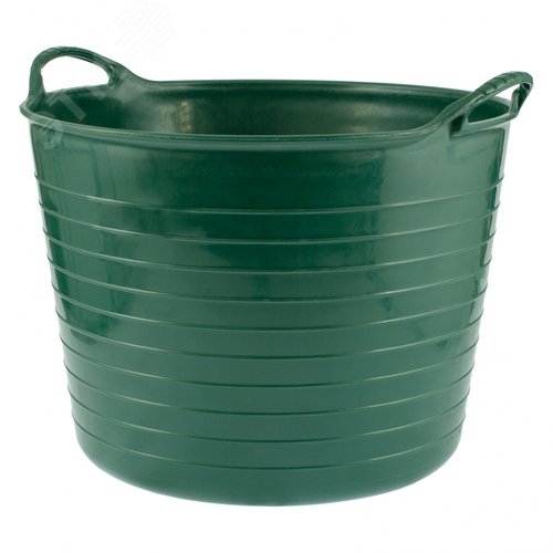 Ведро гибкое сверхпрочное, 28 л, зеленое, Россия - фото 1