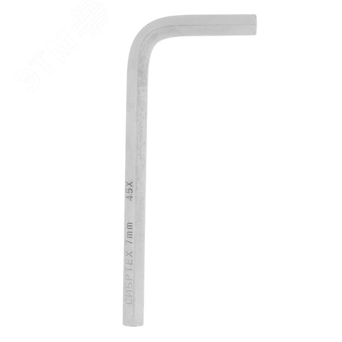 Изображение товара Ключ имбусовый HEX, 7 мм, 45x, закаленный, никель (шт)