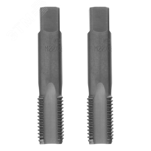 Изображение товара Метчик ручной М22 х 2,5 мм, комплект из 2 шт. (шт)
