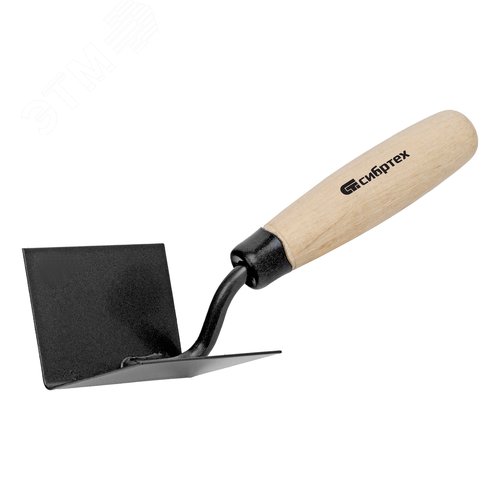 Изображение товара Кельма угловая, 80 х 60 х 60 мм, стальная, для внутренних углов, буковая ручка (шт)