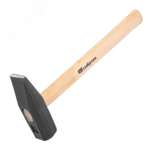 Изображение товара Молоток слесарный, 1500 г, квадратный боек, деревянная рукоятка (шт)