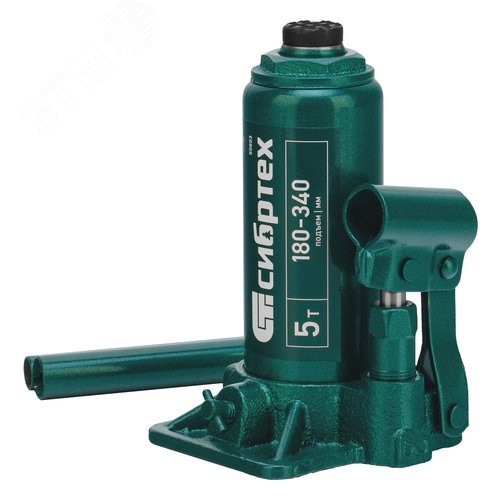 Изображение товара Домкрат гидравлический бутылочный, 5 т, 180-340 мм (шт)