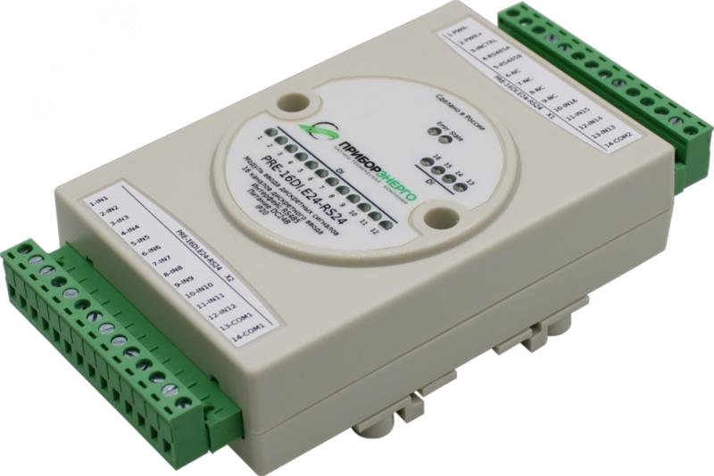 Изображение товара Модуль дискретного ввода PRE-16DI.E24-RS24 для RS-485 протоколов