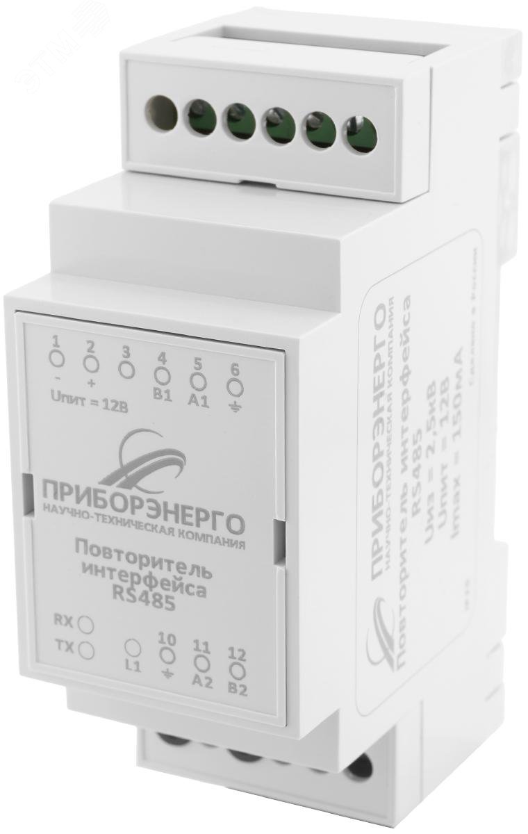 Изображение товара Повторитель интерфейса RS485 для распределенных сетей с DIN-рейкой 35мм