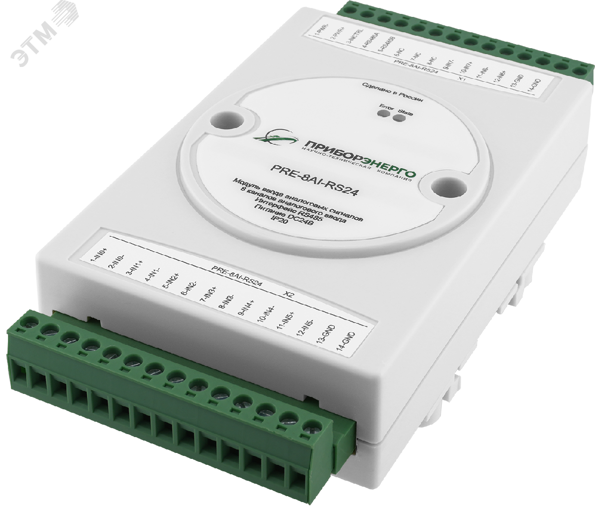 Изображение товара Модуль аналогового ввода PRE-8AI-RS24 для промышленной автоматизации