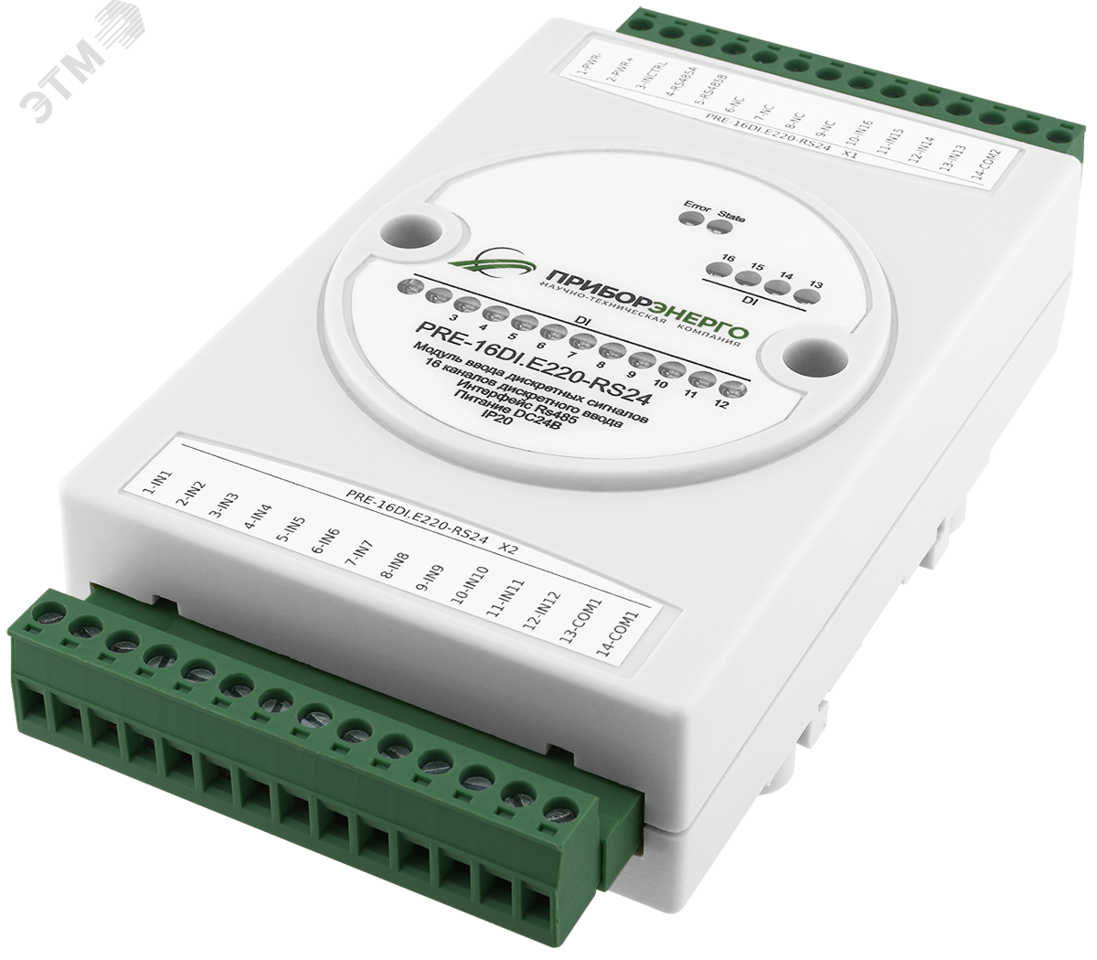 Изображение товара Модуль дискретного ввода PRE-16DI.E220-RS24 для сбора данных с датчиков