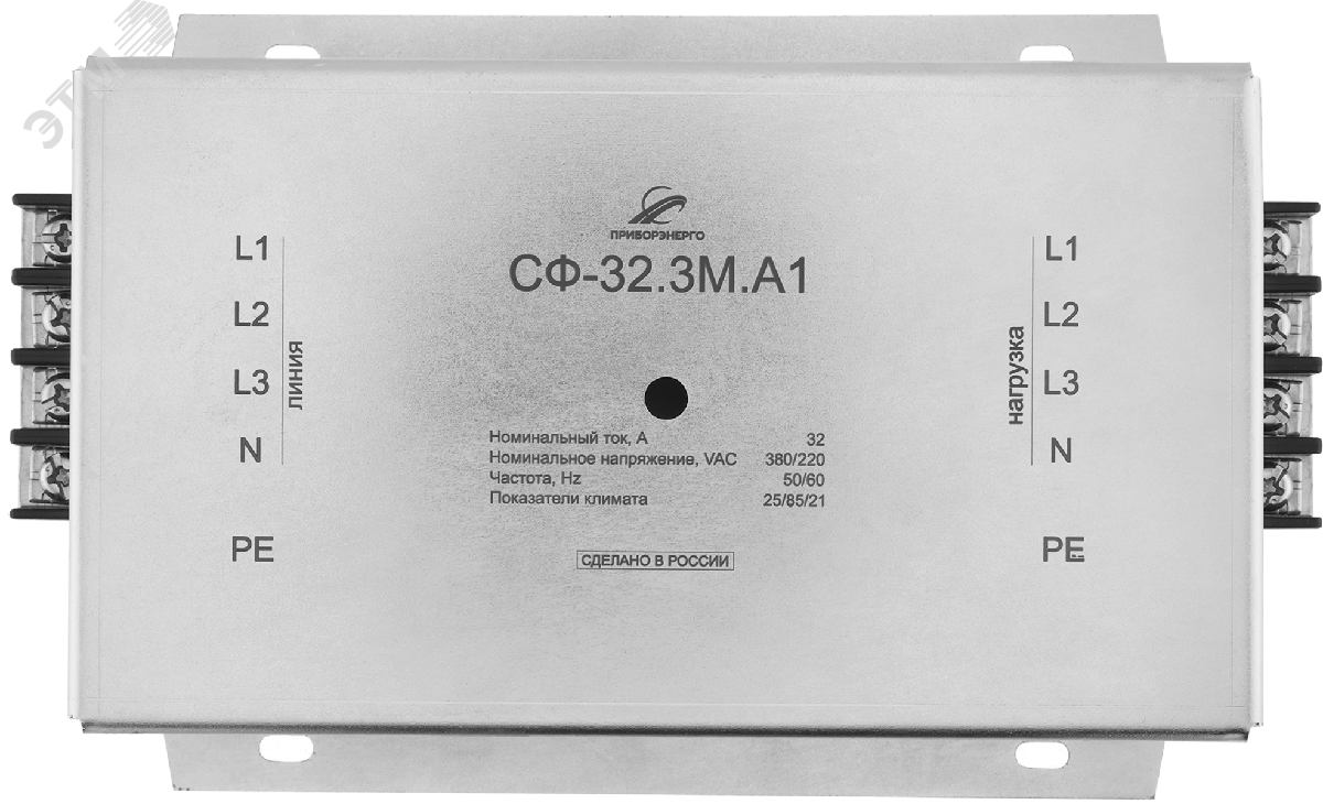 Изображение товара Фильтр сетевых помех СФ-32.3М.А1 для защиты электроники от индустриальных помех