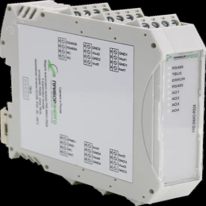 Изображение товара Модуль аналогового вывода PRE-M-4AO-RS24 для промышленной автоматизации