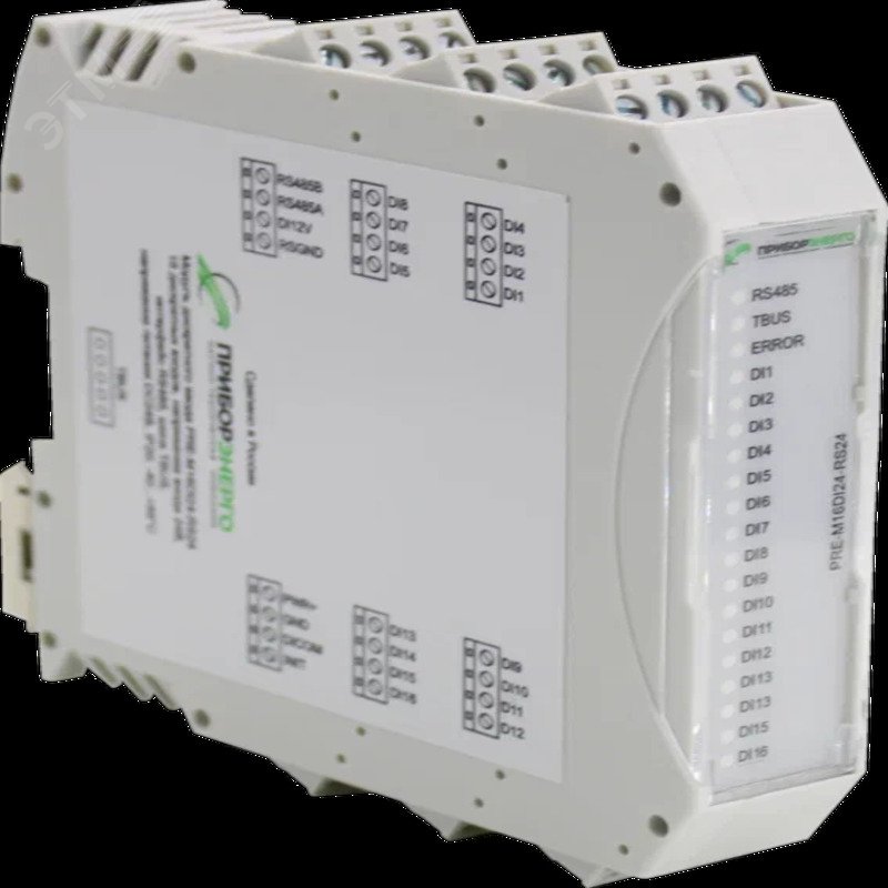 Изображение товара Модуль дискретного ввода PRE-M-16DI.E24-RS24 для RS-485, Modbus и DCON