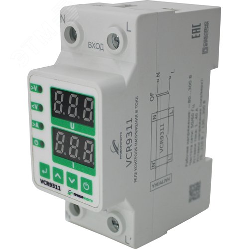 Изображение товара Реле контроля напряжения и тока VCR9311 (шт)