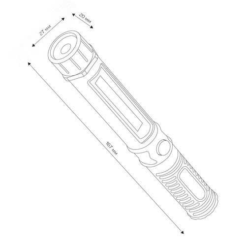 Фонарь ручной, на батарейках, встроенный магнит, 4Вт, 3хААА,, Ritter - фото 11