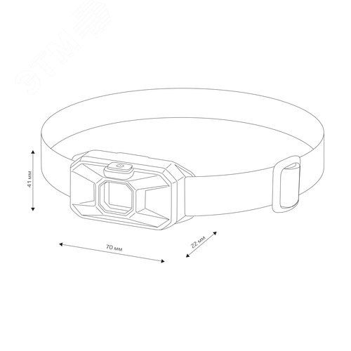 Фонарь налобный, на батарейках, сверхлегкий, 3Вт, 3хАА,, Ritter - фото 9