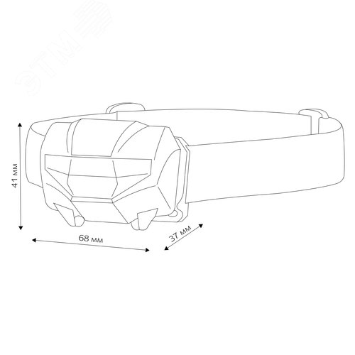 Фонарь налобный, на батарейках, регулируемый ремень, 3Вт, 3хААА - фото 11