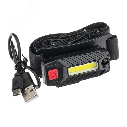 Фонарь налобный, аккумуляторный, вращается в двух плоскостях, регулируемый ремень, литиевый аккумулятор, 3Вт,, Ritter - фото 9