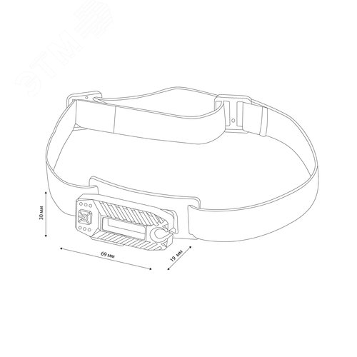Фонарь налобный, аккумуляторный, вращается в двух плоскостях, регулируемый ремень, литиевый аккумулятор, 3Вт,, Ritter - фото 13