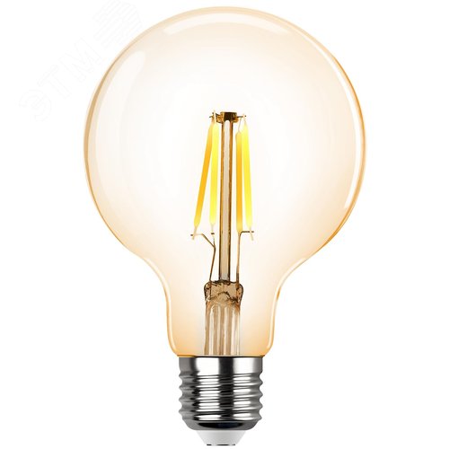 Лампа filament, шар, G95, 7Вт, E27, 2700K, 695Лм, 230В - фото 1
