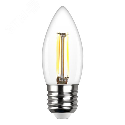 Лампа filament, свеча, FC37, 7Вт, E27, 4000K, 730Лм, 230В - фото 1