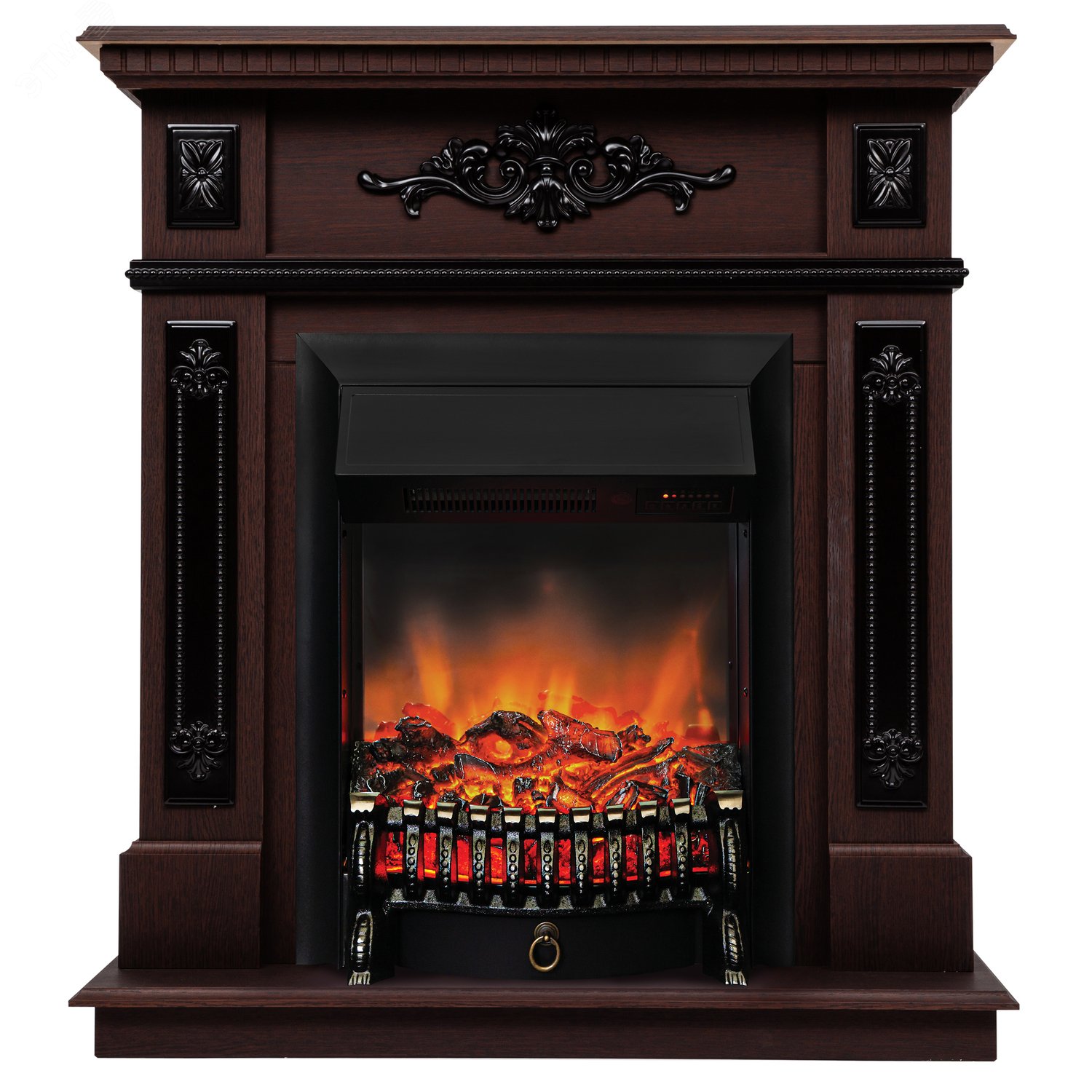 Изображение товара Каминокомплект напольный дистанционное управление 970/890/365, 1500 Вт цвет орех (Комплект)