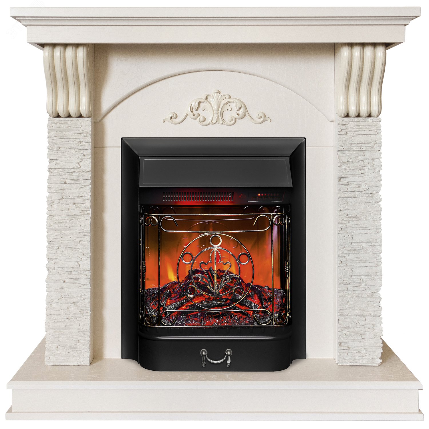 Изображение товара Каминокомплект напольный дистанционное управление 1035 1090 410 1500 Вт корицо стиле классика