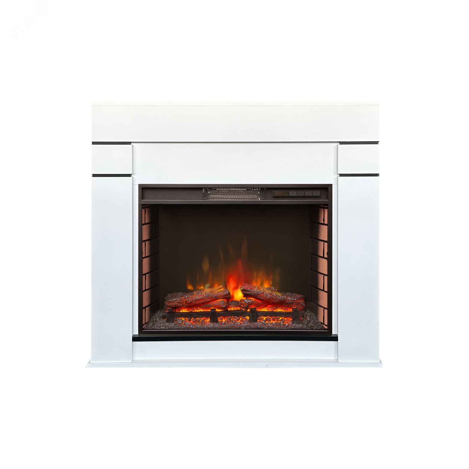Изображение товара Каминокомплект напольный дистанционное управление 900/977/290, 1500 Вт цвет белый матовый (Комплект)