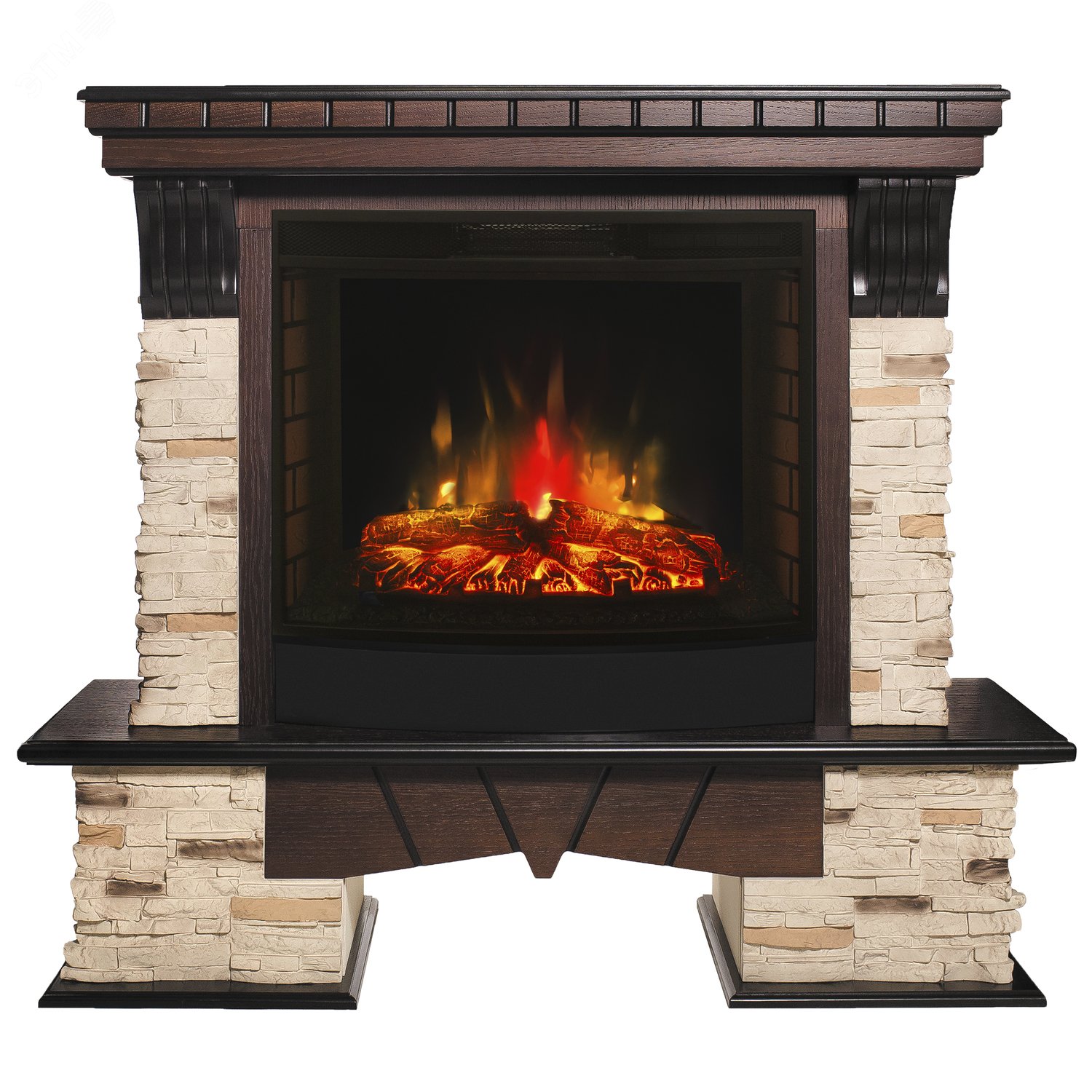 Изображение товара Каминокомплект напольный дистанционное управление 1025/1200/423, 1500 Вт цвет античный дуб (Комплект)