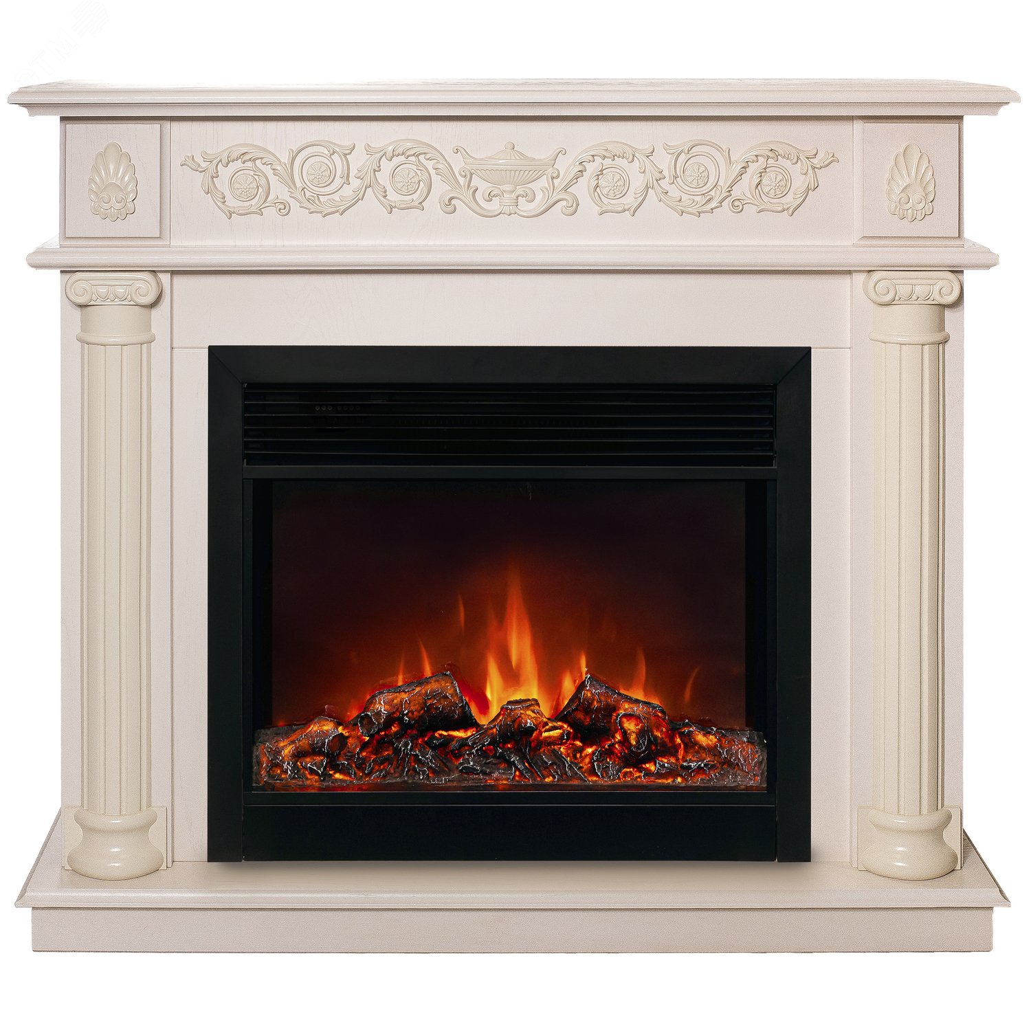 Изображение товара Каминокомплект напольный дистанционное управление 990/1160/330, 1500 Вт цвет айвори (Комплект)