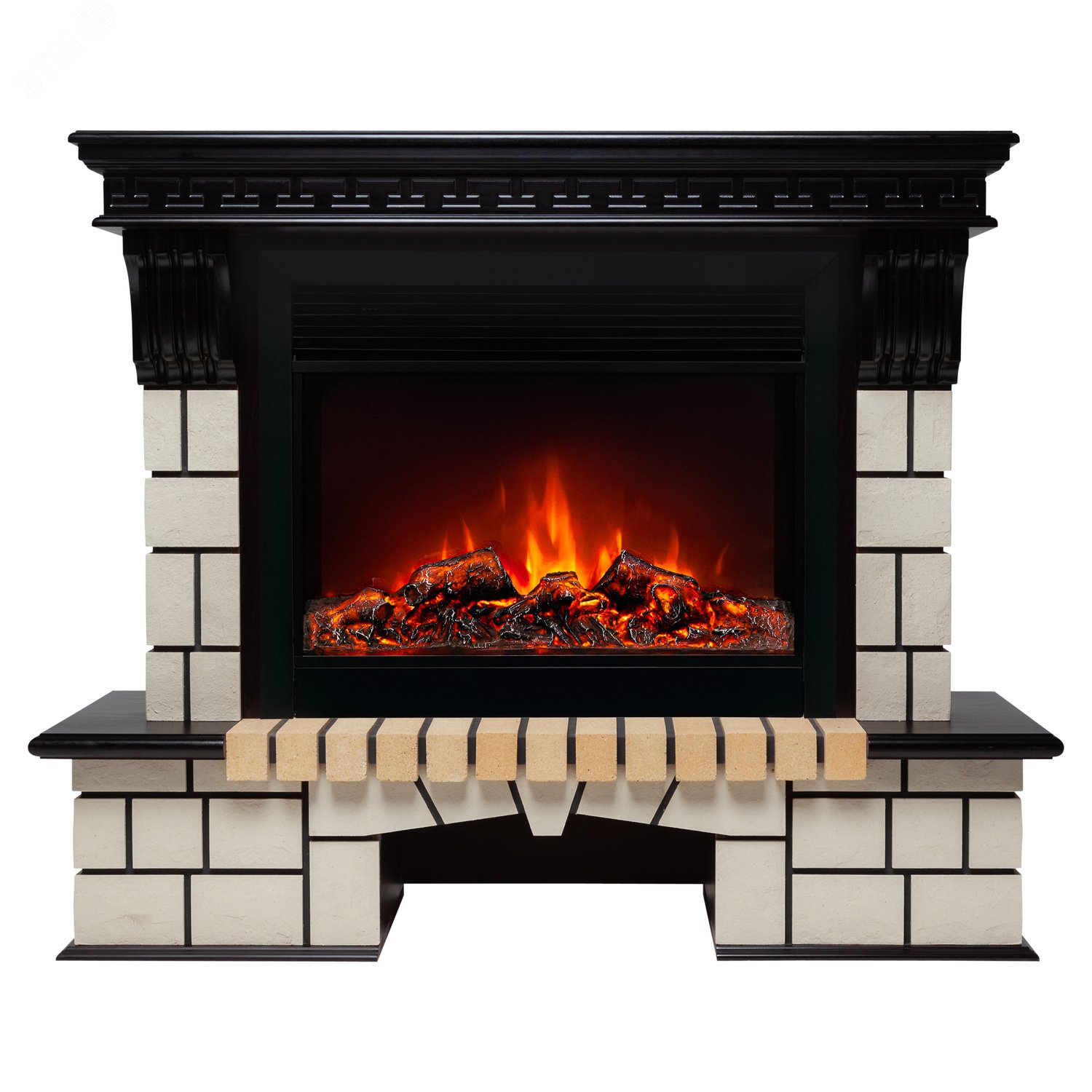 Изображение товара Каминокомплект напольный RealFlame STONE 26 AO + MOONBLAZE LUX BL 1500 Вт дуб