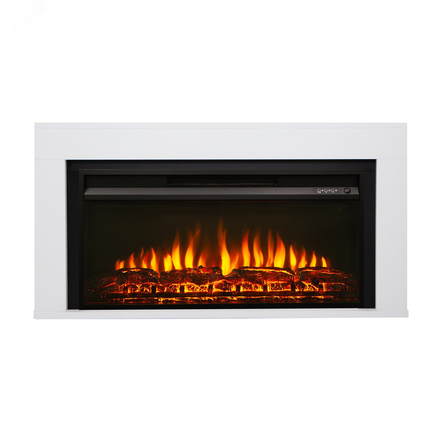 Изображение товара Каминокомплект напольный с дистанционным управлением Белый матовый 1200 Вт
