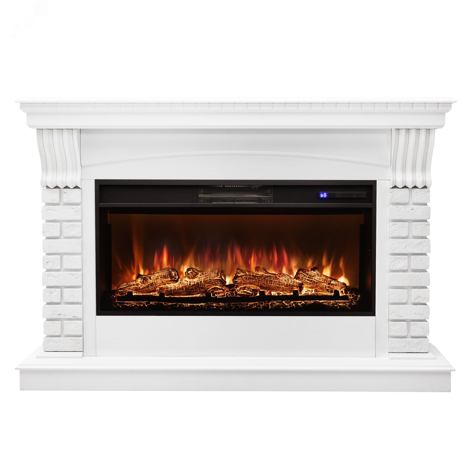 Изображение товара Каминокомплект напольный дистанционное управление 935/1400/360, 1600 Вт цвет белый (Комплект)