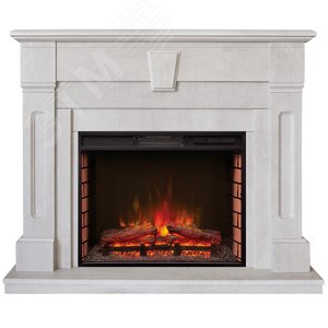 Изображение товара Каминокомплект напольный дистанционное управление 950/1180/400, 1500 Вт цвет белый камень (Комплект)