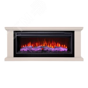 Изображение товара Каминокомплект напольный дистанционное управление 670/1500/340, 1600 Вт цвет орхидея (Комплект)