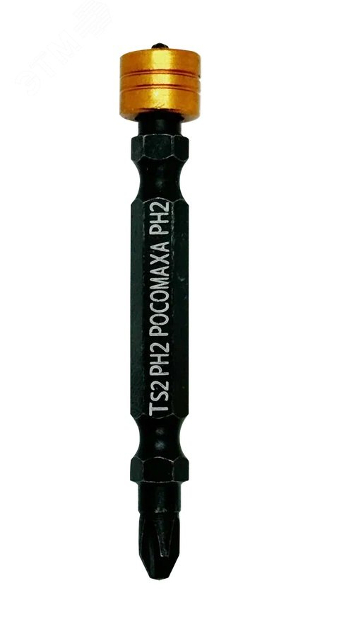 Изображение товара Бита магнитная ударная двухсторонняя PH2xPH2x65мм со съемным держателем 10 шт уп (уп)