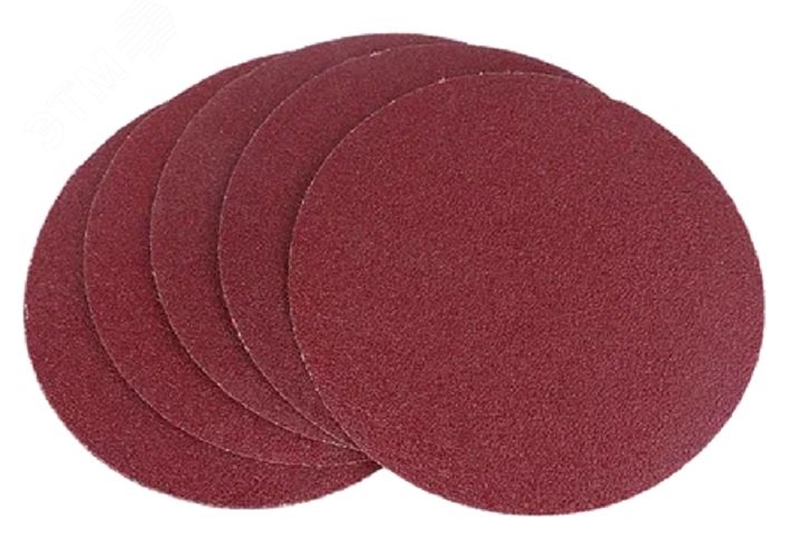 Изображение товара Круг шлифовальный под липучку 125 мм зерно 80 комплект 5 шт Росомаха