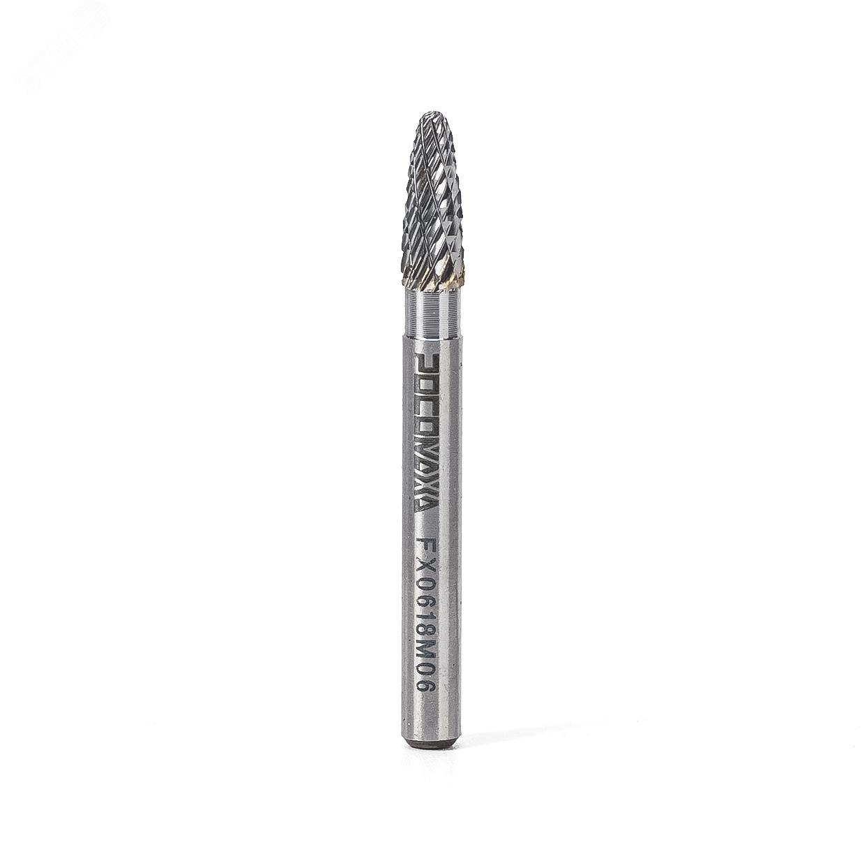 Изображение товара Борфреза твердосплавная сфероконическая d6хD6хl10хL50, тип F (шт)