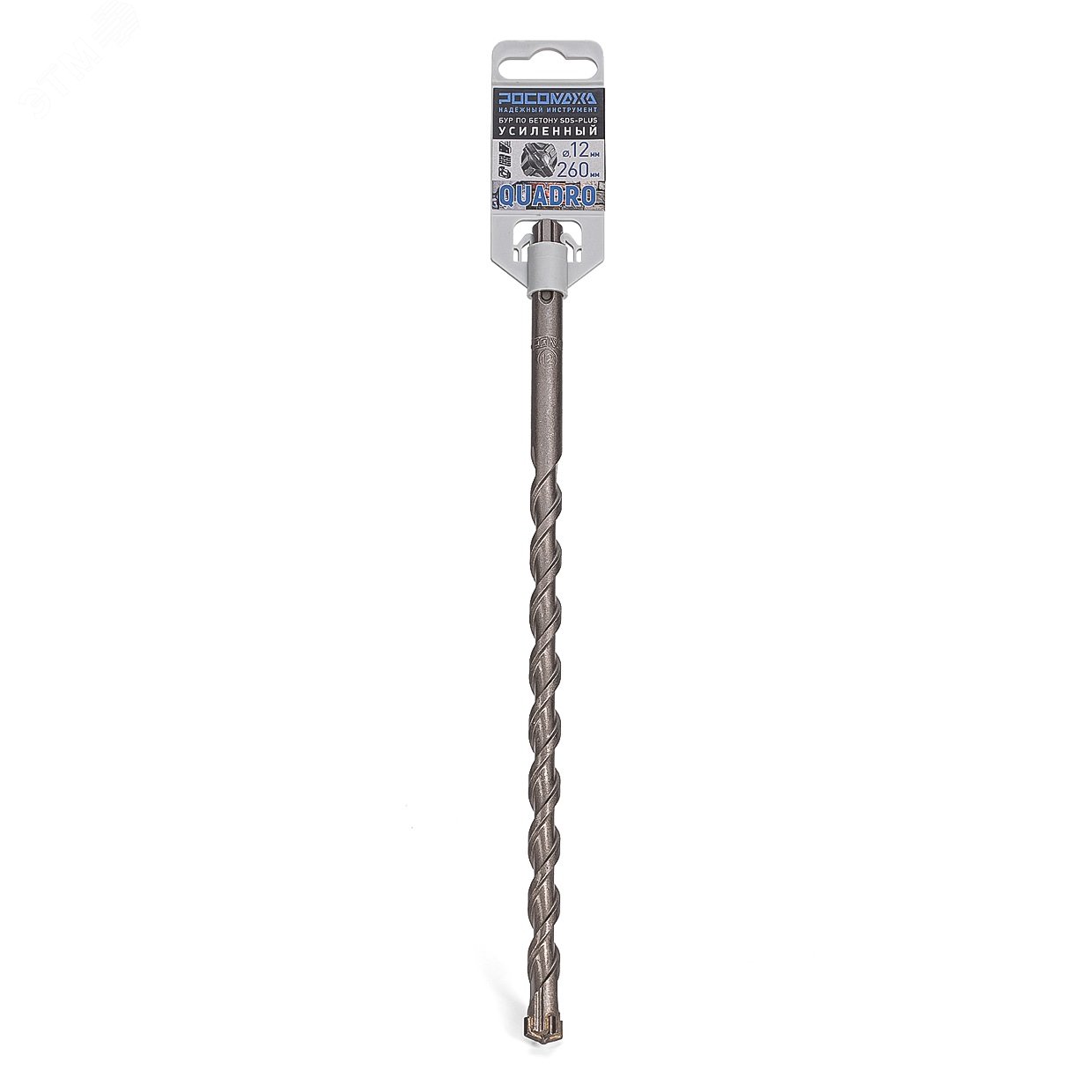 Изображение товара Бур по бетону РОСОМАХА QUADRO 12х260 мм с 4 режущими гранями