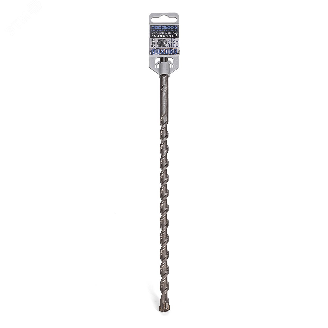 Изображение товара Бур по бетону РОСОМАХА QUADRO 12х310 мм SDS-plus усиленный 4 режущие грани