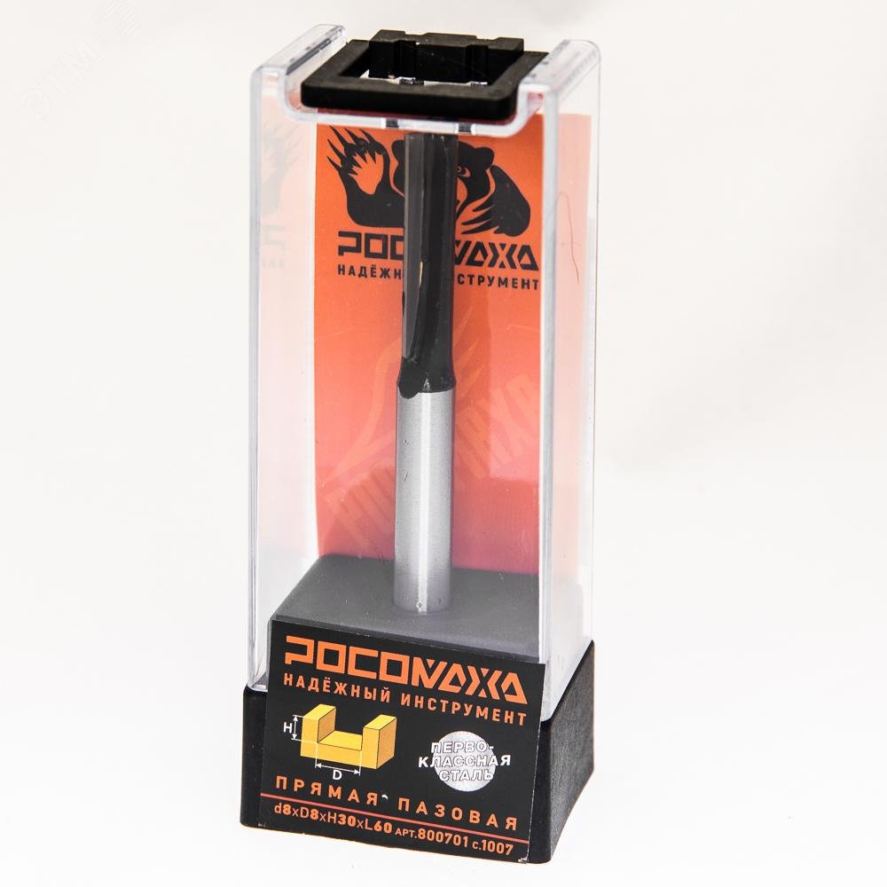 Изображение товара Фреза прямая пазовая d8*D8*H30*L60,серия 1007 (шт)