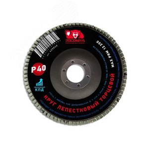 Изображение товара Круг лепестковый торцевой 125х22,2 мм зерно 40 (шт)