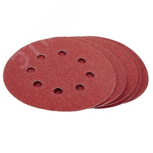 Изображение товара Круг шлифовальный, перфорированный 8 отверстий под липучку 125 мм зерно 320 5 шт уп. (уп)