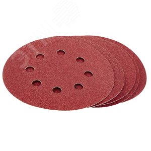 Изображение товара Круг шлифовальный, перфорированный 8 отверстий под липучку 125 мм зерно 600 5 шт уп. (уп)