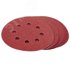 Изображение товара Круг шлифовальный, перфорированный 8 отверстий под липучку 125 мм зерно 1000 5 шт./уп. (уп)