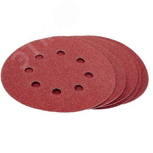 Изображение товара Круг шлифовальный, перфорированный 8 отверстий под липучку 125 мм зерно 1500 5 шт уп. (уп)