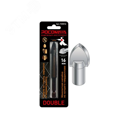 Изображение товара Сверло по стеклу, керамике и керамограниту 16 мм (шт)