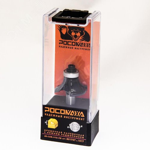 Изображение товара Фреза кромочная калевочная с нижним подшипником d8*D28*H12*R8,серия 1017 (шт)