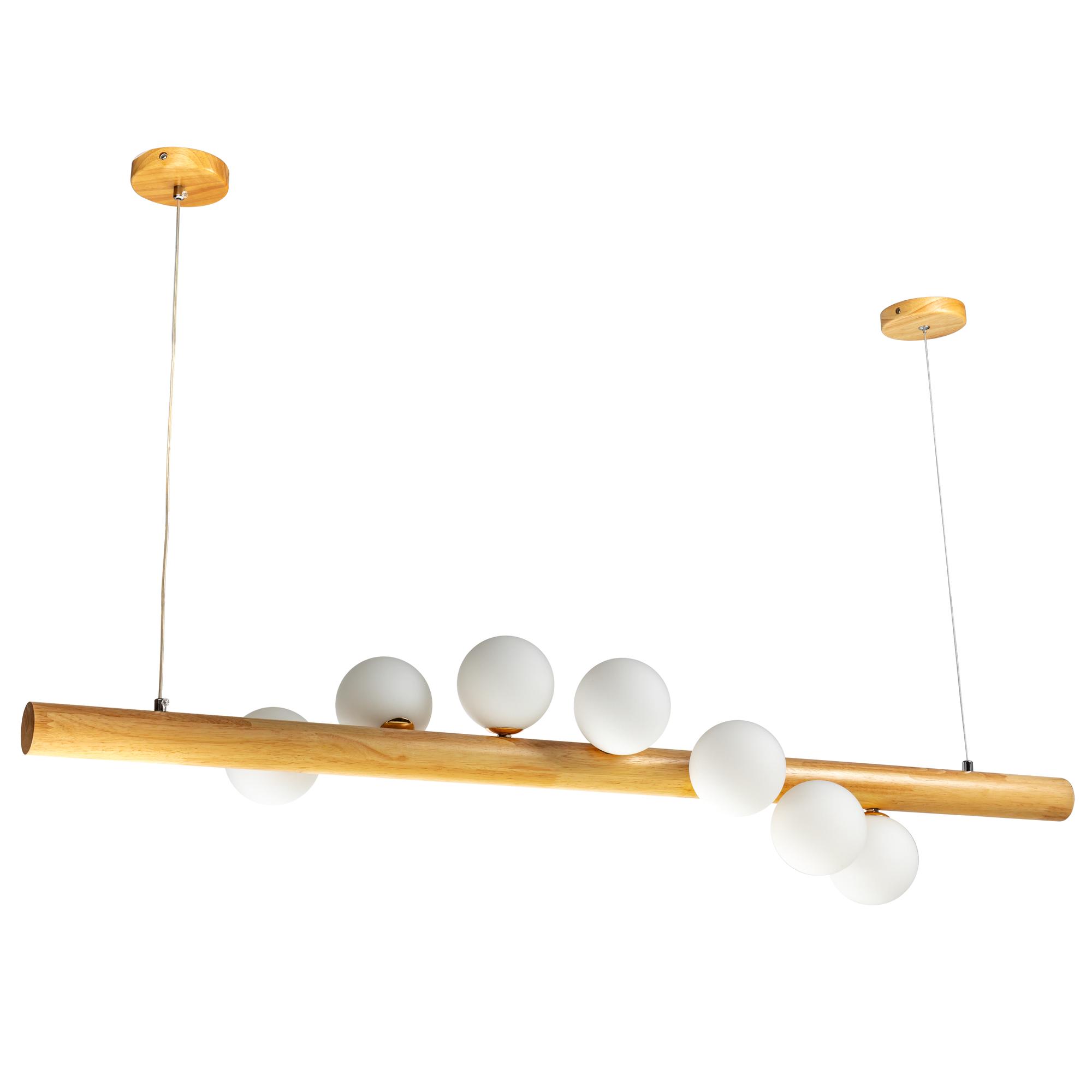 Люстра подвесная, RACEMO, 1200x260x900мм, 7хG9, дерево